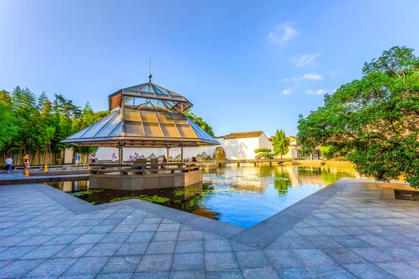 Suzhou Bahçeleri Çin Şehri Geçmişi — Stok fotoğraf