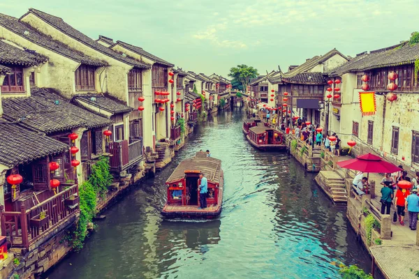 Suzhou Shantang Ciudad Fondo Ciudad China — Foto de Stock