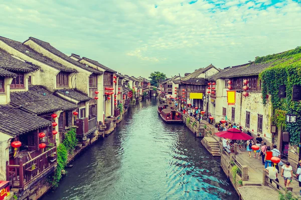 Suzhou Shantang Cidade Fundo Cidade Chinesa — Fotografia de Stock