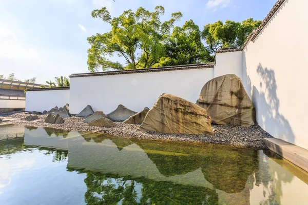 Suzhou Tuinen Chinese Stad Achtergrond — Stockfoto