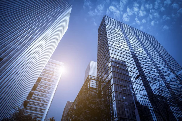 Skyscrapers Low Angle View Chinese City Shenzhen Royalty Free Stock Images