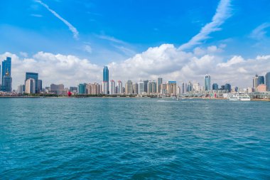 Qingdao şehir mimarisi manzarası