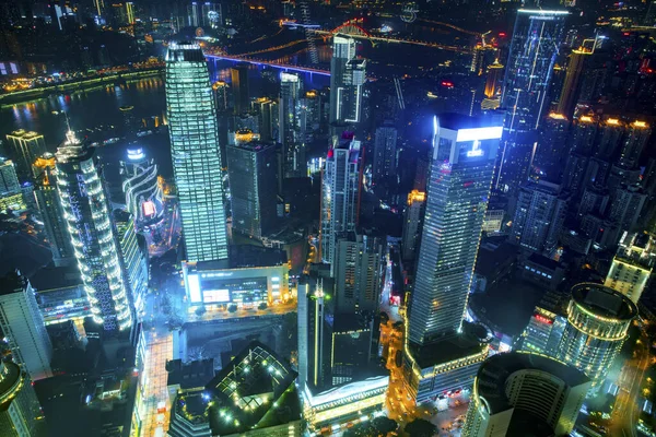 Ein Blick Aus Der Vogelperspektive Auf Die Skyline Und Die — Stockfoto