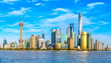 Şangay Lujiazui panoramik görünümü