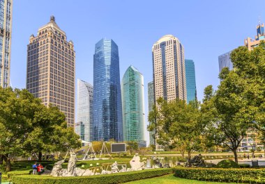 Şangay şehrinin mimari manzarası