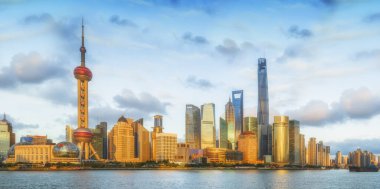 Şangay şehrinin mimari manzarası