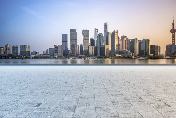 Det Främre Torget Den Moderna Kontorsbyggnaden Shanghai — Stockfoto