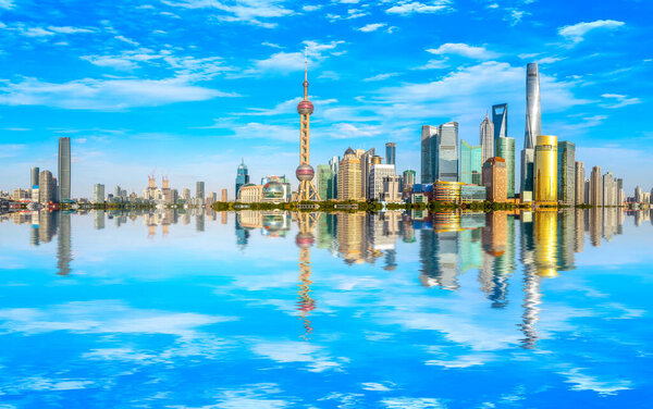 Шанхай Луцзядзуи панорамный вид
