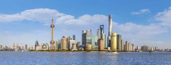 Skyline of urban architectural landscape in Shanghai