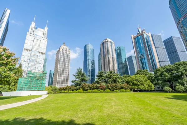 Shanghai Lujiazui Rascacielos Del Distrito Financiero — Foto de Stock