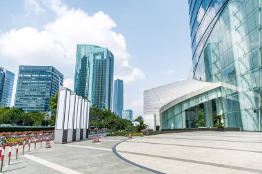 Şangay Lujiazui finans bölgesi gökdelenleri