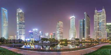 Şehir Gecesi Şanghay Lujiazui