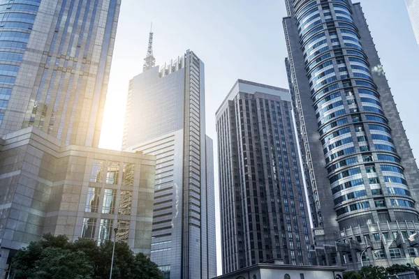 Shanghai Lujiazui Pénzügyi Negyed Felhőkarcolók — Stock Fotó