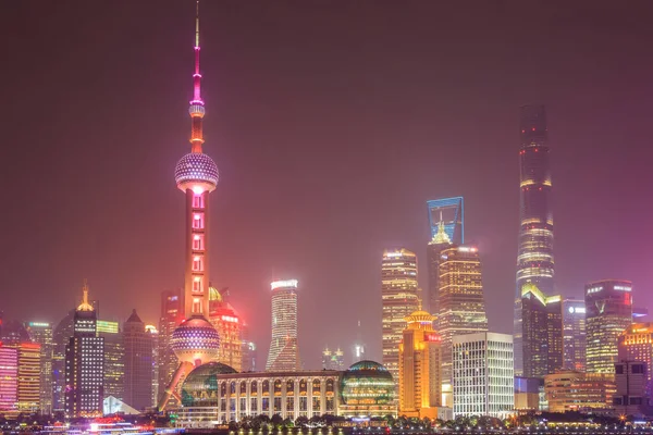 亚洲的上海夜景 — 图库照片