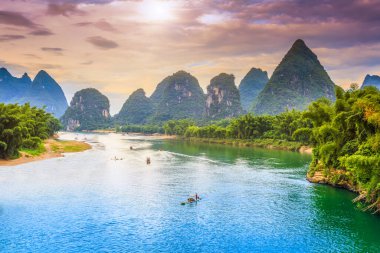 Guilin Lijiang Güzel manzara