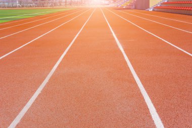 Parça ve alan kırmızı plastik pist