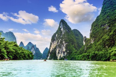 Çin, Asya 'daki Lijiang Nehri manzarası