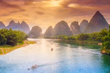 Guilin Lijiang Güzel manzara