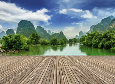 Çin, Asya 'daki Lijiang Nehri manzarası
