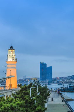 Çin 'deki Qingdao şehir manzarası.