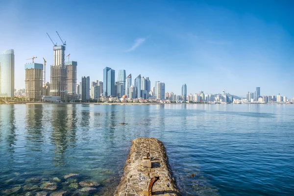 Skyline Stadsarkitektoniska Landskap Qingdao — Stockfoto