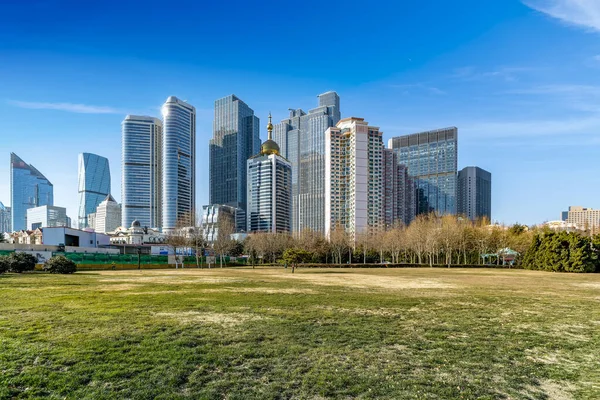 Qingdao city centre building landscape and urban skyline