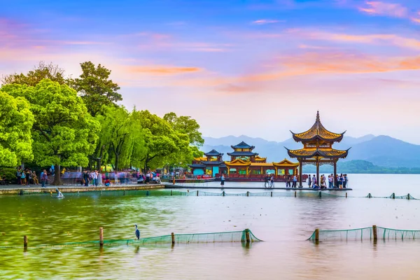 West Lake Pavilion China Asia — Stock Photo, Image