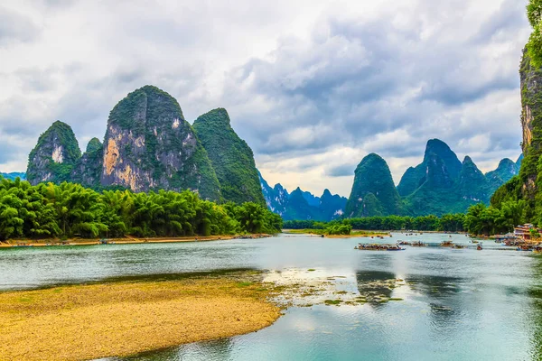 Yangshuo Xingping Lijiang Rivier Natuur Landschap — Stockfoto