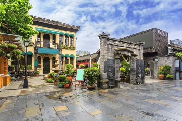 Rua Cidade Velha Chengdu — Fotografia de Stock