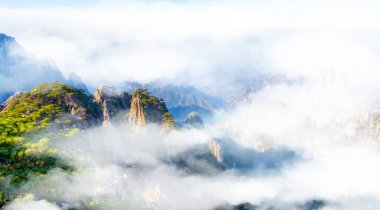 Huangshan Dağı bulut denizi