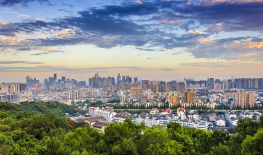 Kentsel mimari manzara ve ufuk çizgisi