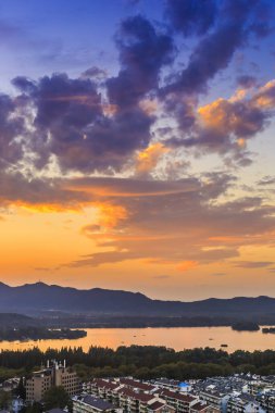 Kentsel mimari manzara ve ufuk çizgisi