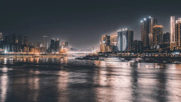 Cidade Noite Horizonte — Fotografia de Stock