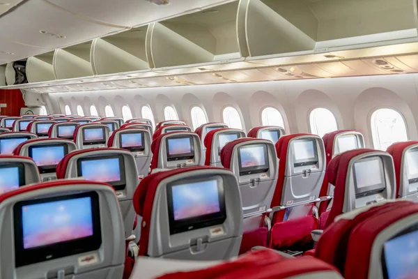 Aircraft cabin interior background