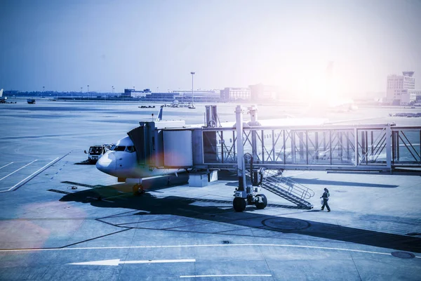 Flygplats Förkläde Ombordstigning Gate — Stockfoto
