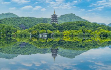 Batı Gölü Pagoda bahçe mimarisi