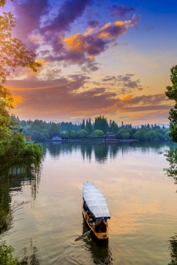 Hangzhou 'nun güzel mimari manzarası, Batı Gölü