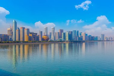 Kentsel mimari manzara ve ufuk çizgisi