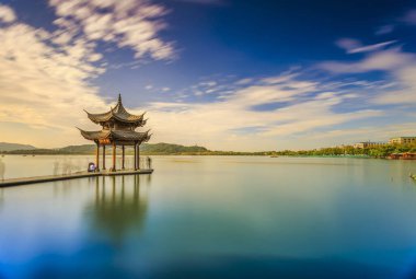 Hangzhou, Batı La 'daki klasik bahçelerin peyzaj mimarisi
