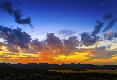 Kentsel mimari manzara ve ufuk çizgisi