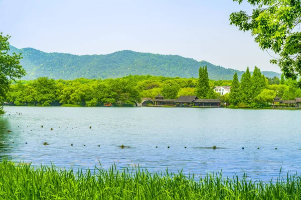 Красивый Пейзаж Ханчжоу Западное Озеро — стоковое фото