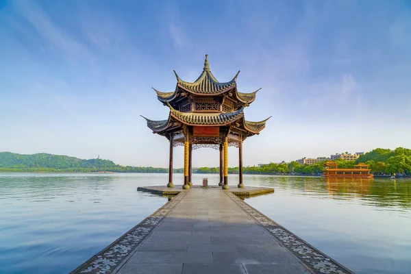 Jixian Pavyonu Batı Gölü Hangzhou — Stok fotoğraf