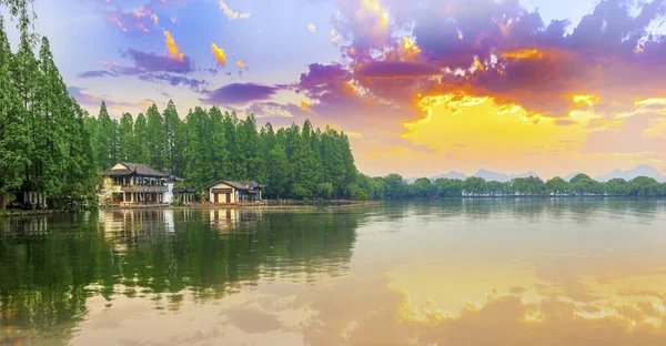 Het Prachtige Architectonische Landschap Van Hangzhou West Lake — Stockfoto