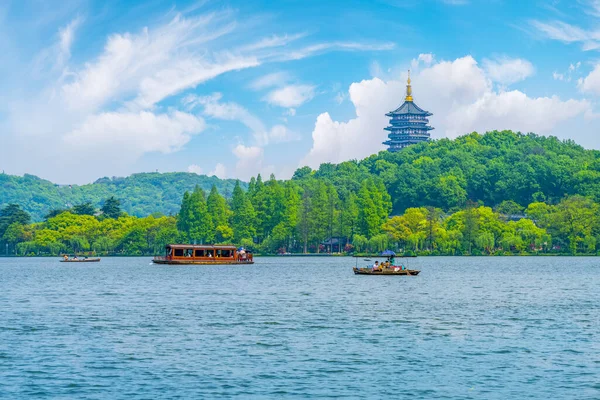 Ханчжоу Западное Озеро Пагода — стоковое фото