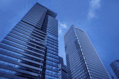 Shanghai Finans Bölgesi 'nde gökdelenler inşa ediliyor.