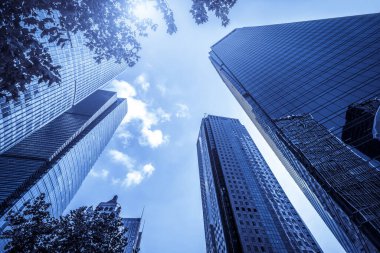 Shanghai Finans Bölgesi 'nde gökdelenler inşa ediliyor.