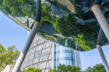 Lujiazui, Şangay 'daki cam gökdelenler.