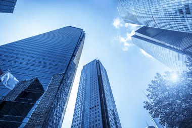 Shanghai Finans Bölgesi 'nde gökdelenler inşa ediliyor.
