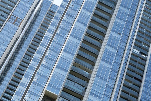 Edifício Comercial Tem Uma Visão Baixo Ângulo Shanghai China — Fotografia de Stock