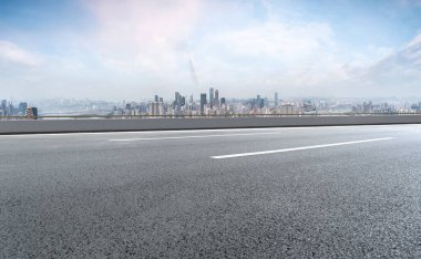 Yol ve Chongqing kentsel mimari peyzaj silüeti